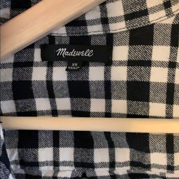 Madewell | Plaid black/white flannel shirt - Picture 2 of 6